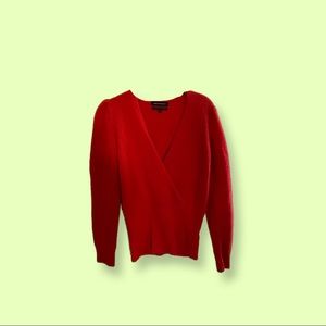 Something navy V neck red sweater
